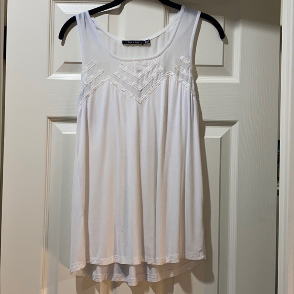 white flowy tank top